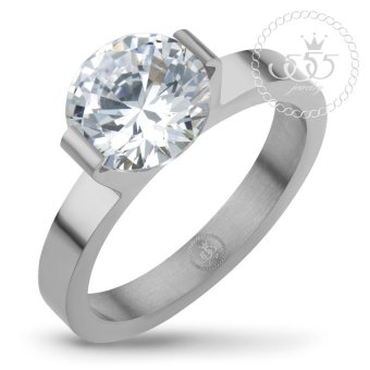 555jewelry เครื่องประดับ ผู้หญิง แหวน สแตนเลสสตีล - แหวนน่ารักประดับ CZ สีขาวตัวเรือน สี สตีลเงิน รุ่น MNC-R674-A 555jewelry เครื่องประดับ ผู้หญิง แหวน สแตนเลสสตีล - แหวนน่ารักประดับ CZ สีขาวตัวเรือน สี สตีลเงิน รุ่น MNC-R674-A