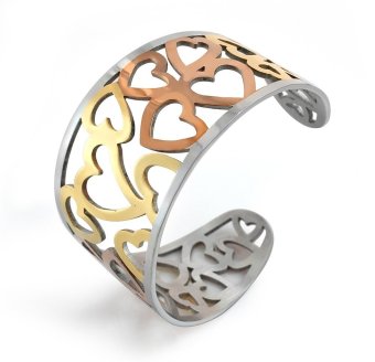 555jewelry กำไลสำหรับสุภาพสตรี รุ่น FSBG106-MT ( Gold/Silver/Pink Gold ) 555jewelry กำไลสำหรับสุภาพสตรี รุ่น FSBG106-MT ( Gold/Silver/Pink Gold )