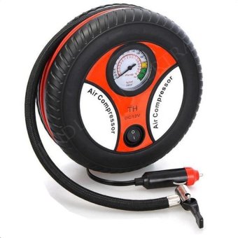 ปั้มลมไฟฟ้าสำหรับรถยนต์ แบบพกพา รูปล้อรถ Air Pump 260PSI 12 V (Black/Orange) ปั้มลมไฟฟ้าสำหรับรถยนต์ แบบพกพา รูปล้อรถ Air Pump 260PSI 12 V (Black/Orange)