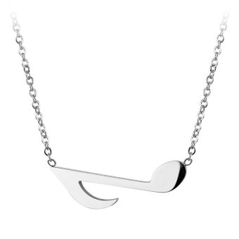 555jewelry จี้พร้อมสร้อย สแตนเลสสตีล - จี้คู่รักดีไซน์สวยรูปตัวโน๊ต (สี สตีล) 555jewelry จี้พร้อมสร้อย สแตนเลสสตีล - จี้คู่รักดีไซน์สวยรูปตัวโน๊ต (สี สตีล)