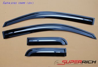 TFP คิ้วกันสาดประตู +ช่องแค๊บ (Weather Guard) (อะคริลิคชาดำ) / VIGO CHAMP (2 Drs.) TFP คิ้วกันสาดประตู +ช่องแค๊บ (Weather Guard) (อะคริลิคชาดำ) / VIGO CHAMP (2 Drs.)