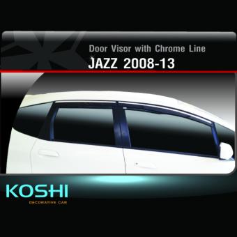 Koshi กันสาดคิ้วโครเมี่ยม Honda Jazz 2008-13 (4ชิ้น) Koshi กันสาดคิ้วโครเมี่ยม Honda Jazz 2008-13 (4ชิ้น)