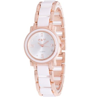 MEGA Quartz Waterproof Fashion Wristwatch หรูหราแฟชั่นนาฬิกาข้อมือผู้หญิง เทคโนโลยีเซรามิก รุ่น MG0009 (White/Gold) MEGA Quartz Waterproof Fashion Wristwatch หรูหราแฟชั่นนาฬิกาข้อมือผู้หญิง เทคโนโลยีเซรามิก รุ่น MG0009 (White/Gold)