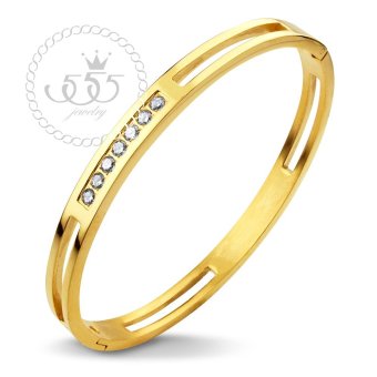 555jewelry 316L Bangle กำไล รุ่น MNC-BG200-B สี Yellow Gold 555jewelry 316L Bangle กำไล รุ่น MNC-BG200-B สี Yellow Gold