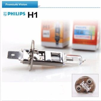 Philips หลอดไฟหน้า หลอดไฟรถยนต์ ไฟหน้า ไฟตัดหมอก H1 100W 12V 1คู่ Philips หลอดไฟหน้า หลอดไฟรถยนต์ ไฟหน้า ไฟตัดหมอก H1 100W 12V 1คู่