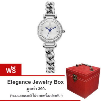 Kimio นาฬิกาข้อมือผู้หญิง สายสแตนเลส รุ่น KW6030 Silver (แถมฟรี กล่องใส่เครื่องประดับ Elegance Jewelry Box คละสี มูลค่า 390-) Kimio นาฬิกาข้อมือผู้หญิง สายสแตนเลส รุ่น KW6030 Silver (แถมฟรี กล่องใส่เครื่องประดับ Elegance Jewelry Box คละสี มูลค่า 390-)