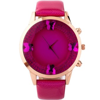 MEGA Top Luxury Crystal Butterfly Dial Leather Watchband Casual Quartz Dress Wristwatch หรูหรานาฬิกาข้อมือ สายหนัง กันน้ำ รุ่น MG0023 (Rose) MEGA Top Luxury Crystal Butterfly Dial Leather Watchband Casual Quartz Dress Wristwatch หรูหรานาฬิกาข้อมือ สายหนัง กันน้ำ รุ่น MG0023 (Rose)