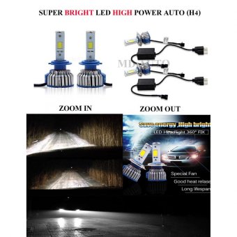 LED ไฟหน้ารถยนต์ SUPER BRIGHT 6000K หลอด LED 100% ทั้ง ไฟสูง และไฟตำ่ ระบบ AUTO LED พร้อมชุดบัลลาร์ด (H4) LED ไฟหน้ารถยนต์ SUPER BRIGHT 6000K หลอด LED 100% ทั้ง ไฟสูง และไฟตำ่ ระบบ AUTO LED พร้อมชุดบัลลาร์ด (H4)