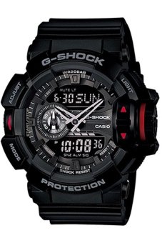 Casio G-Shock ผู้ชายสีดำยางรัดนาฬิกา GA-400-1B Casio G-Shock ผู้ชายสีดำยางรัดนาฬิกา GA-400-1B