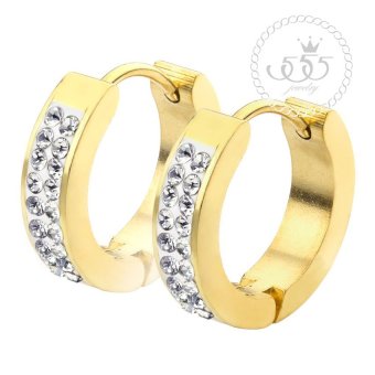 555jewelry เครื่องประดับ ต่างหูห่วง สแตนเลสสตีล ดีไซน์เรียบหรู รุ่น MNC-ER584-B (สีทอง) ต่างหูห่วงเล็ก (ER31) 555jewelry เครื่องประดับ ต่างหูห่วง สแตนเลสสตีล ดีไซน์เรียบหรู รุ่น MNC-ER584-B (สีทอง) ต่างหูห่วงเล็ก (ER31)