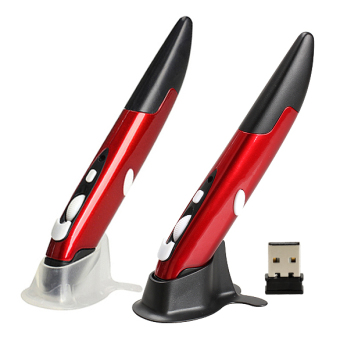 Red Optical 2.4 GHz Wireless EL-P01 Pen Mouse with USB Receiver For Pad PC ( Intl)