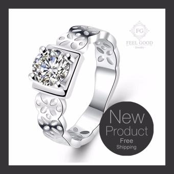 Feel Good Jewelry แหวนเงินแท้ ประดับด้วยเพชร CZ ตัวเรือนสลัก 925 รุ่น FGR017 Feel Good Jewelry แหวนเงินแท้ ประดับด้วยเพชร CZ ตัวเรือนสลัก 925 รุ่น FGR017