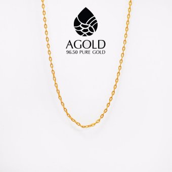 AGOLD ST40 สร้อยคอทองแท้ 96.50% น้ำหนัก ครึ่งสลึง (1.9 กรัม) ฟรีกล่องใส่เครื่องประดับ AGOLD ST40 สร้อยคอทองแท้ 96.50% น้ำหนัก ครึ่งสลึง (1.9 กรัม) ฟรีกล่องใส่เครื่องประดับ