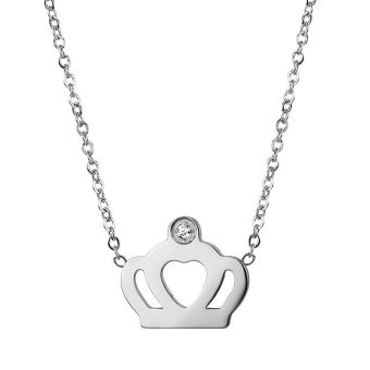 555jewelry จี้พร้อมสร้อย สแตนเลสสตีล - จี้คู่รักดีไซน์สวยรูปมงกุฎ (สี Steel) 555jewelry จี้พร้อมสร้อย สแตนเลสสตีล - จี้คู่รักดีไซน์สวยรูปมงกุฎ (สี Steel)