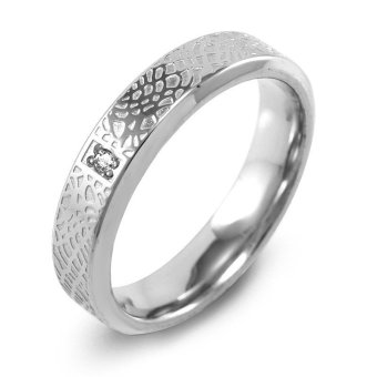 555jewelry แหวนกัดลายหนังรอบวง ประดับ CZ สีขาว รุ่น MNR-071T-A ( สี Steel ) 555jewelry แหวนกัดลายหนังรอบวง ประดับ CZ สีขาว รุ่น MNR-071T-A ( สี Steel )
