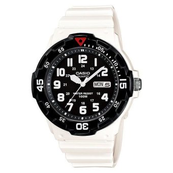 Casio Standard นาฬิกาข้อมือผู้ชาย สีขาว/ดำ สายเรซิน รุ่น MRW-200HC-7BVDF Casio Standard นาฬิกาข้อมือผู้ชาย สีขาว/ดำ สายเรซิน รุ่น MRW-200HC-7BVDF