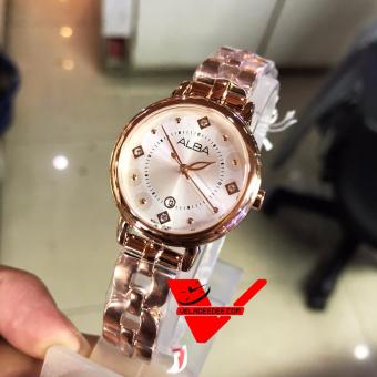 Alba modern ladies นาฬิกาข้อมือหญิง ทรงกลม สายสแตนเลสสีทองชมพู รุ่น AH7L52X1 (PinkGold) Alba modern ladies นาฬิกาข้อมือหญิง ทรงกลม สายสแตนเลสสีทองชมพู รุ่น AH7L52X1 (PinkGold)