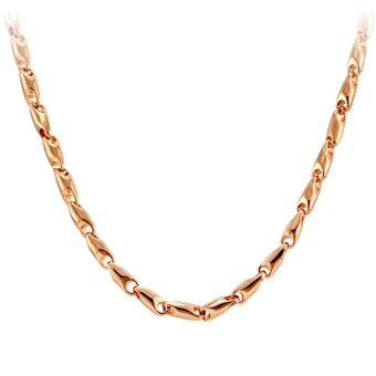 555jewelry สายสร้อยแบบปั้มนูนลายก้ามปู รุ่น MNC-C043-C สี พิ้งโกลด์ สร้อยเปล่า สร้อยคอสแตนเลส 555jewelry สายสร้อยแบบปั้มนูนลายก้ามปู รุ่น MNC-C043-C สี พิ้งโกลด์ สร้อยเปล่า สร้อยคอสแตนเลส