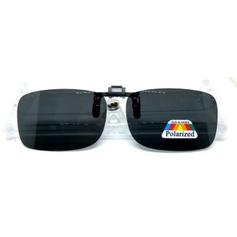 คลิปออน แว่นตากันแดด ทรงสี่เหลี่ยมผืนผ้า รุ่น CQ Polarized เลนส์ดำ 58mm x 36mm คลิปออน แว่นตากันแดด ทรงสี่เหลี่ยมผืนผ้า รุ่น CQ Polarized เลนส์ดำ 58mm x 36mm