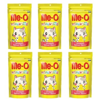Me-o ขนมแมว รสแซลมอน50กรัม จำนวน6ซอง Me-o ขนมแมว รสแซลมอน50กรัม จำนวน6ซอง