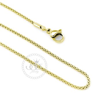 555jewelry สร้อยคอโซ่ถักกลม รุ่น MNC-C004-B (สี Yellow Gold) (CH22) 555jewelry สร้อยคอโซ่ถักกลม รุ่น MNC-C004-B (สี Yellow Gold) (CH22)