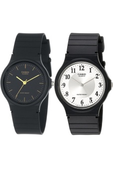 Casio Standard นาฬิกาข้อมือ สายเรซิ่น Set คู่ รุ่น MQ24-1E + MQ24-7B3 Casio Standard นาฬิกาข้อมือ สายเรซิ่น Set คู่ รุ่น MQ24-1E + MQ24-7B3