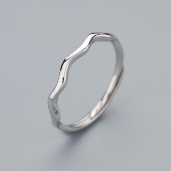 TANITTgemsแหวนเกลี้ยงเงินแท้ลายคลื่น Sterling Silver92.5% TANITTgemsแหวนเกลี้ยงเงินแท้ลายคลื่น Sterling Silver92.5%