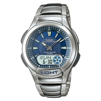 Casio Standard นาฬิกาข้อมือผู้ชาย สีเงิน/น้ำเงิน สายเรซิ่น รุ่น AQ-180WD-2BV Casio Standard นาฬิกาข้อมือผู้ชาย สีเงิน/น้ำเงิน สายเรซิ่น รุ่น AQ-180WD-2BV