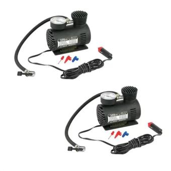 ปั้มลมไฟฟ้าสำหรับรถยนต์ ปั๊มลมติดรถยนต์ ปั๊มเติมลมยาง Air pump 300PSI 12V (สีดำ) แพ็ค 2 ชิ้น ปั้มลมไฟฟ้าสำหรับรถยนต์ ปั๊มลมติดรถยนต์ ปั๊มเติมลมยาง Air pump 300PSI 12V (สีดำ) แพ็ค 2 ชิ้น