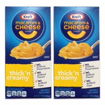 KRAFT คราฟท์ มักกะโรนีแอนชีส ทิกแอนครีมมี่ 206 กรัม (แพ็ค 2 กล่อง) KRAFT คราฟท์ มักกะโรนีแอนชีส ทิกแอนครีมมี่ 206 กรัม (แพ็ค 2 กล่อง)