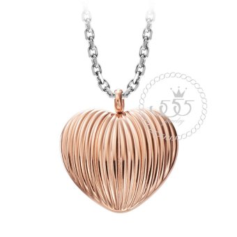555jewelry สร้อยพร้อม จี้หัวใจทรงอูม รุ่น MNC-P392-C - สี พิ้งโกลด์ 555jewelry สร้อยพร้อม จี้หัวใจทรงอูม รุ่น MNC-P392-C - สี พิ้งโกลด์