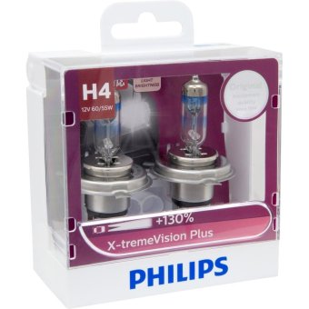 Philips หลอดไฟ รถยนต์ H4 รุ่น X-TREME Vision Plus Upgrade ความสว่าง +130% Philips หลอดไฟ รถยนต์ H4 รุ่น X-TREME Vision Plus Upgrade ความสว่าง +130%