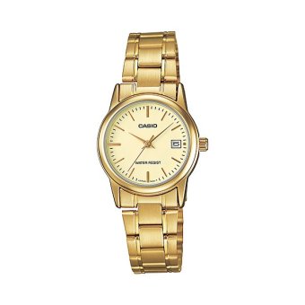 Casio Standard นาฬิกาข้อมือผู้หญิง สายสแตนเลส รุ่น LTP-V002G-9AUDF - สีทอง Casio Standard นาฬิกาข้อมือผู้หญิง สายสแตนเลส รุ่น LTP-V002G-9AUDF - สีทอง