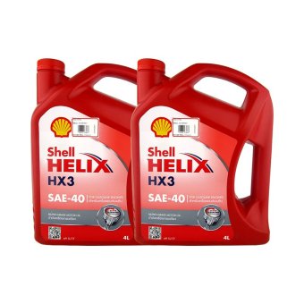 SHELL น้ำมันเครื่อง HELIX HX3 SAE-40 เบนซิน 4 ลิตร (2 แกลลอน) SHELL น้ำมันเครื่อง HELIX HX3 SAE-40 เบนซิน 4 ลิตร (2 แกลลอน)