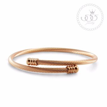 555jewelry กำไลข้อมือสำหรับสุภาพสตรี รุ่น MNC-BG156-C - Pink Gold (BG24) 555jewelry กำไลข้อมือสำหรับสุภาพสตรี รุ่น MNC-BG156-C - Pink Gold (BG24)