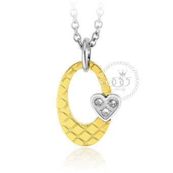 555jewelry จี้ พร้อมสร้อย ประดับ CZ และหัวใจดวงเล็กน่ารัก รุ่น MNP-105G-B (สี ทอง-สตีลเงิน) จี้พร้อมสร้อยคอ จี้ผู้หญิง 555jewelry จี้ พร้อมสร้อย ประดับ CZ และหัวใจดวงเล็กน่ารัก รุ่น MNP-105G-B (สี ทอง-สตีลเงิน) จี้พร้อมสร้อยคอ จี้ผู้หญิง