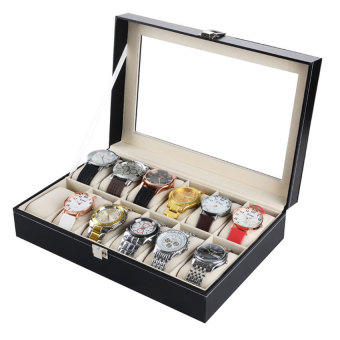 Oscar Watch Box กล่องนาฬิกา 10 เรือน ฝากระจก กล่องพลาสติกใส กล่องพลาสติก กล่องนาฬิกา นาฬิกาแบรนด์ สีดำ Oscar Watch Box กล่องนาฬิกา 10 เรือน ฝากระจก กล่องพลาสติกใส กล่องพลาสติก กล่องนาฬิกา นาฬิกาแบรนด์ สีดำ