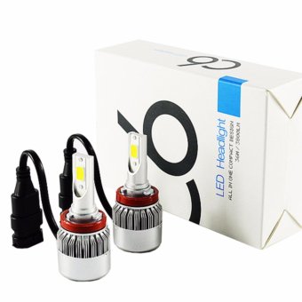 หลอดไฟหน้าLED ไฟหน้ารถยนต์ LED C6 (หลอด H11) ความสว่าง 6000K ระบบ Lighting Focus รับประกัน 3 เดือน แถมฟรี ไฟ T10 1คู่ มูลค่า 250 บาท