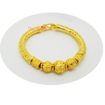 Thai Jewelry สร้อย กำไลข้อมือ ทองสุโขทัย งานชุบทองไมครอน ชุบเศษทองคำแท้ 96.5% น้ำหนัก 2 บาท ขนาด 6 นิ้ว Thai Jewelry สร้อย กำไลข้อมือ ทองสุโขทัย งานชุบทองไมครอน ชุบเศษทองคำแท้ 96.5% น้ำหนัก 2 บาท ขนาด 6 นิ้ว