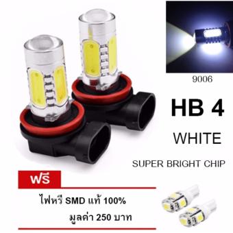 LED หลอดไฟรถยนต์ หลอดไฟตัดหมอก HB4 (9006) แสงสีขาว จำนวน 1 คู่ (WHITE) แถมฟรี ไฟหรี่ SMD แท้ 100% มูลค่า 250 บาท LED หลอดไฟรถยนต์ หลอดไฟตัดหมอก HB4 (9006) แสงสีขาว จำนวน 1 คู่ (WHITE) แถมฟรี ไฟหรี่ SMD แท้ 100% มูลค่า 250 บาท