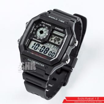 แนะนำ Casio นาฬิกาข้อมือ รุ่น AE-1200WH-1AV (สีดำ) เช็คราคา