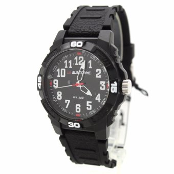 Submariner นาฬิกาข้อมือชาย-หญิงและเด็ก สายยางดำ หน้าปัดดำ ระบบเข็ม S-G01 Submariner นาฬิกาข้อมือชาย-หญิงและเด็ก สายยางดำ หน้าปัดดำ ระบบเข็ม S-G01