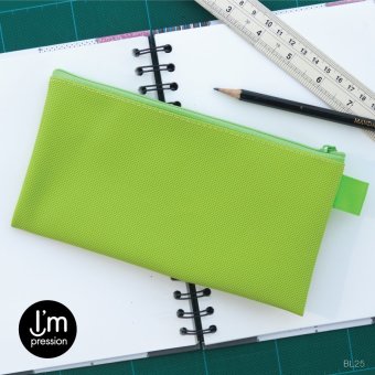 I'mpressionBag กระเป๋าใส่ดินสอ ทรงแบน ซิปรูด สีล้วน (เขียวอ่อน, green) I'mpressionBag กระเป๋าใส่ดินสอ ทรงแบน ซิปรูด สีล้วน (เขียวอ่อน, green)