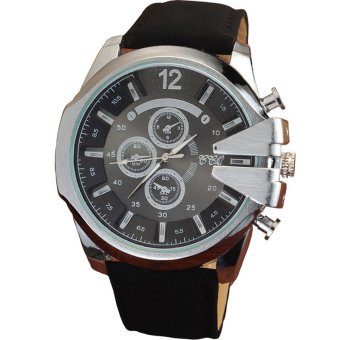 MEGA Luxury Quartz Waterproof Leather Watchband Outdoor Fashion Analog Wristwatch หรูหรานาฬิกาข้อมือ สายหนัง กันน้ำ รุ่น MG0018 (Silver/Black) MEGA Luxury Quartz Waterproof Leather Watchband Outdoor Fashion Analog Wristwatch หรูหรานาฬิกาข้อมือ สายหนัง กันน้ำ รุ่น MG0018 (Silver/Black)