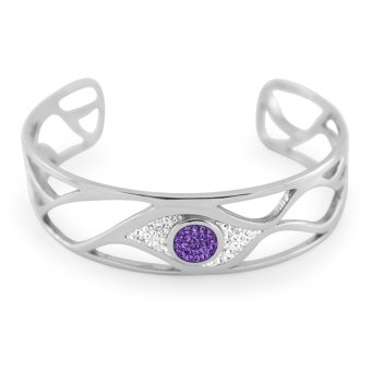 555jewelry กำไลข้อมือ รุ่น MNBG-001T-A1 - สี Steel/Purple 555jewelry กำไลข้อมือ รุ่น MNBG-001T-A1 - สี Steel/Purple