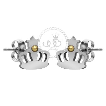 555jewelry เครื่องประดับ ต่างหูสตั๊ด สแตนเลสสตีล ฉลุรูปมงกุฎ รุ่น MNC-ER621-A (สี สตีลเงิน) 555jewelry เครื่องประดับ ต่างหูสตั๊ด สแตนเลสสตีล ฉลุรูปมงกุฎ รุ่น MNC-ER621-A (สี สตีลเงิน)
