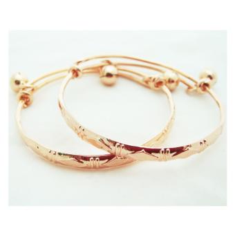 Thai Jewelry กำไลข้อเท้าเด็ก ห้อยกระดิ่ง ชุบนาก ลายไผ่จีน งานไมครอน ชุบเศษนากแท้ น้ำหนัก 1 บาท Thai Jewelry กำไลข้อเท้าเด็ก ห้อยกระดิ่ง ชุบนาก ลายไผ่จีน งานไมครอน ชุบเศษนากแท้ น้ำหนัก 1 บาท