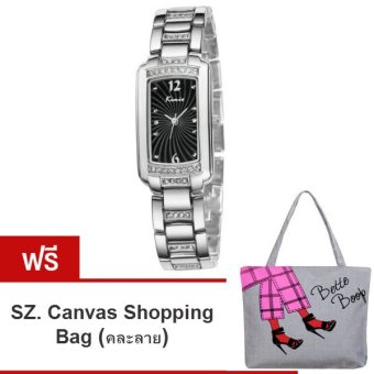 Kimio นาฬิกาข้อมือผู้หญิง สีเงิน/ดำ สายสแตนเลส รุ่น KW558 (แถมฟรี SZ. Shopping Bag คละลาย มูลค่า 250-) Kimio นาฬิกาข้อมือผู้หญิง สีเงิน/ดำ สายสแตนเลส รุ่น KW558 (แถมฟรี SZ. Shopping Bag คละลาย มูลค่า 250-)