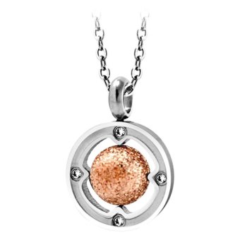 555jewelry จี้รูปวงกลม ขนาดเล็ก รุ่น MNC-P511-C - Pink Gold 555jewelry จี้รูปวงกลม ขนาดเล็ก รุ่น MNC-P511-C - Pink Gold