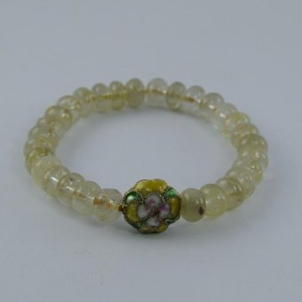 Pearl Jewelry กำไลหินไหมทอง S28 Pearl Jewelry กำไลหินไหมทอง S28